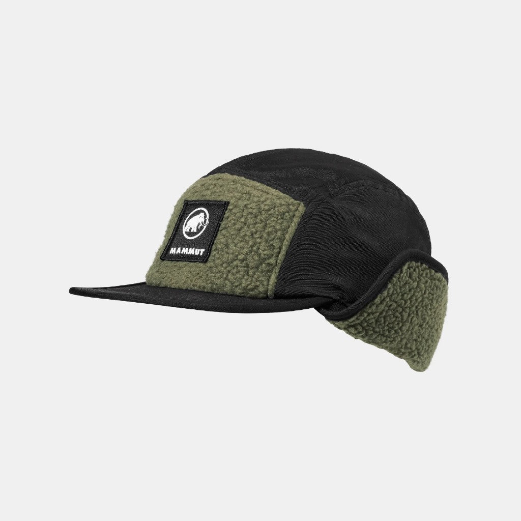 Black and green Mammut sports fleece cap