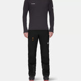 Front on-model view of men's black Mammut Taiss Guide SO pants