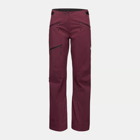 Women's maroon Mammut Taiss Guide SO pants