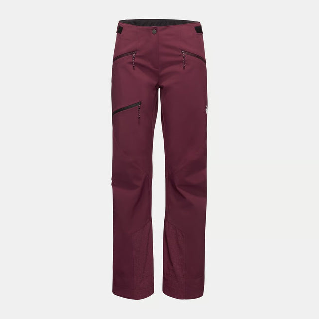 Women's maroon Mammut Taiss Guide SO pants