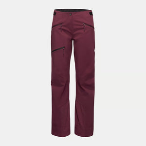 Women's maroon Mammut Taiss Guide SO pants