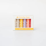 Box set of six moody bee lip balms