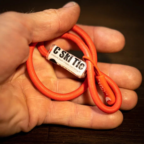 Mountain Sense C Ski Tie in hand