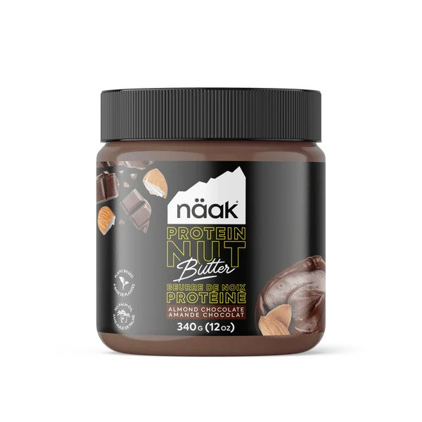 Almond chocolate naak protein nut butter jar