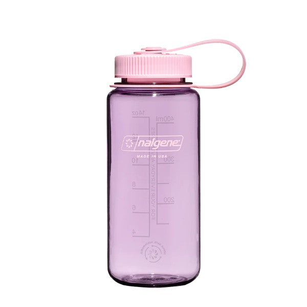Nalgene 16 oz water bottle with wide mouth in cherry blossom colour