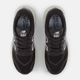Top view of women's New Balance Fresh Foam X 880 v15 running shoes in black/silver