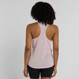 Back view of women's New Balance Athletics Tank in Rose Sugar Heather colour