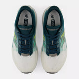 Top view of men's 'medusa green' (teal) New Balance FuelCell Rebel v5 running shoes