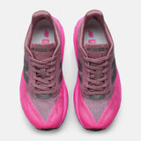 Top view of women's pink New Balance FuelCell Rebel v5 running shoes
