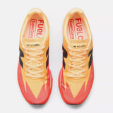 Top view of men's tangerine New Balance FuelCell SuperComp Elite v5 running shoes
