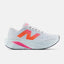 Side view of women's white/orange New Balance FuelCell SuperComp running shoe