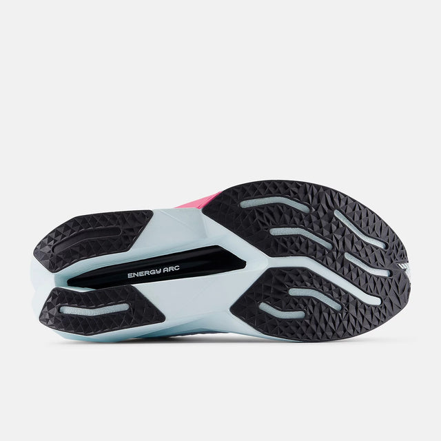 Sole of women's white/orange New Balance FuelCell SuperComp running shoe