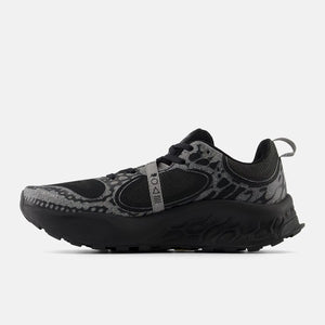 Inner side view of men's New Balance Fresh Foam X Hierro v8 running shoe in black/shadow grey