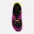 Top view of women's New Balance Minimus Trail running shoe in purple/black/lemon colour