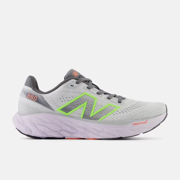 Side view of women's New Balance Fresh Foam X 880v14 running shoe in Grey Matter