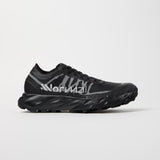 Side view of men's black NNormal Kjerag Brut running shoe 