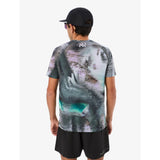 Back on-model view of men's NNormal Race T-Shirt in 'print' colour