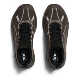 Top view of women's brown norda 055 G+ running shoes
