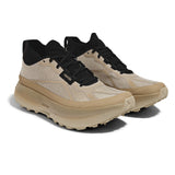 Pair of beige/black norda 055 trail running shoes