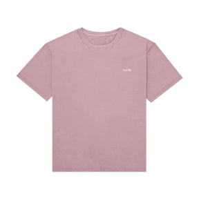Front view of unisex pink norda cotton t-shirt