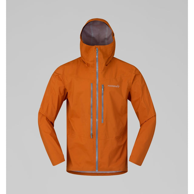 Men's orange norrona falketind dri1 waterproof jacket