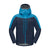 Front view of men's blue norrona falketind Gore-Tex Paclite jacket