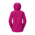 Back view of women's fuschia norrona lofoten Gore-Tex insulated jacket