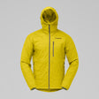 Front view of men's yellow Norrona lyngen alpha100 jacket