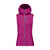 Front view of women's norrona lyngen alpha90 vest in festival fuschia colour