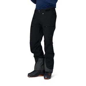 Front on-model view of men's black norrona lyngen Gore-Text Pants