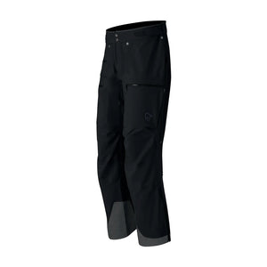 Side view of men's black norrona lyngen Gore-Text Pants