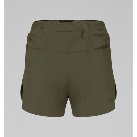 Back view of women's norrona senja flex1 shorts in Olive colour