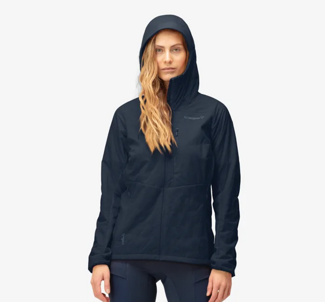 Women's Norrona Lyngen Alpha 100 Zip Hood indigo night back