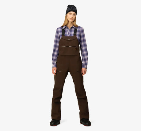 Women's Norrona tamok Gore-Tex Performance Shell Bib coffee bean model