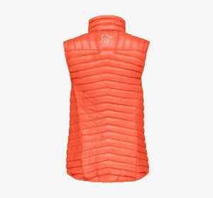 Women's Norrona Trollveggen Superlight Down850 Vest orange alert back