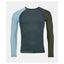 Front view of men's Ortovox 120 Comp Light long sleeve shirt in 'dark arctic grey' colour