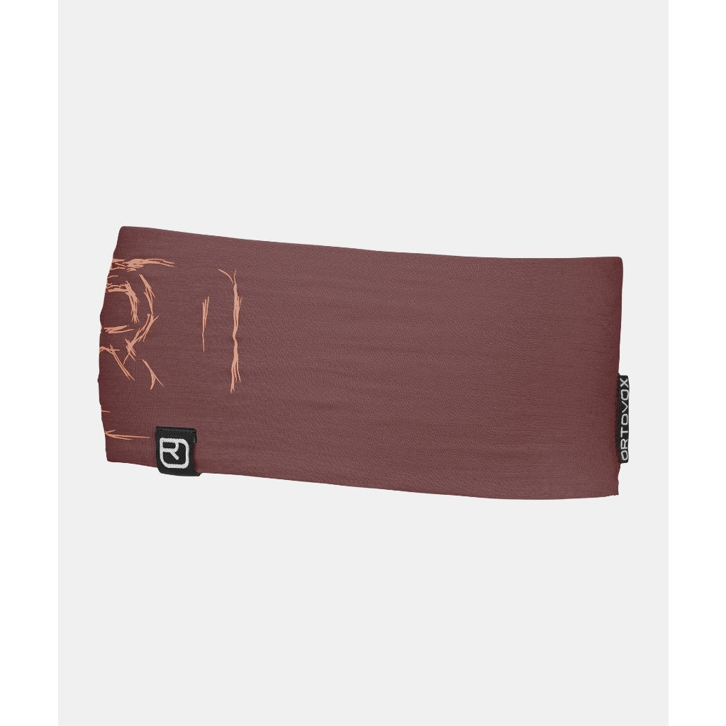 Ortovox 120 Tec logo headband in mountain rose colour