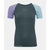 Front view of women's Ortovox 120 Comp Light short sleeve shirt in 'dark arctic grey' colour