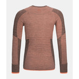 Back view of women's Ortovox 230 competition long sleeve in 'bloom' colour