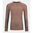 Front view of women's Ortovox 230 competition long sleeve in 'bloom' colour