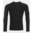 Front view of men's black Ortovox 230 competition long sleeve