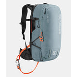 Back view of Ortovox Avabag litric tour 30 avalanche pack in grey colour