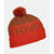 Ortovox Bobble Knit Beanie in hot orange colour