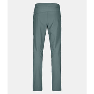 Back view of men's ortovox brenta pants in arctic grey