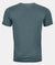 Back of men's ortovox 120 cool tec mtn cut t-shirt in dark arctic grey