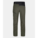Front view of men's green Ortovox mondeval softshell pants