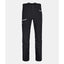 Front view of men's black Ortovox Pizol softshell pants