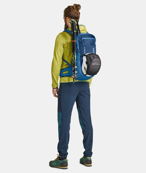 Ortovox traverse 20 backpack packed with gear and on model