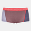Front view of women's Ortovox 150 Essential Hot Pants in 'mountain rose' colour