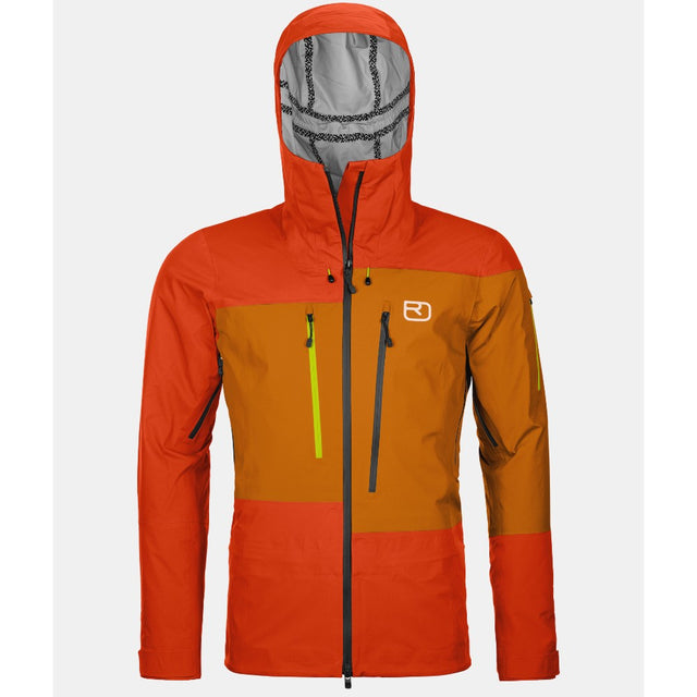 Men's Ortovox 3L Deep Shell Jacket hot orange